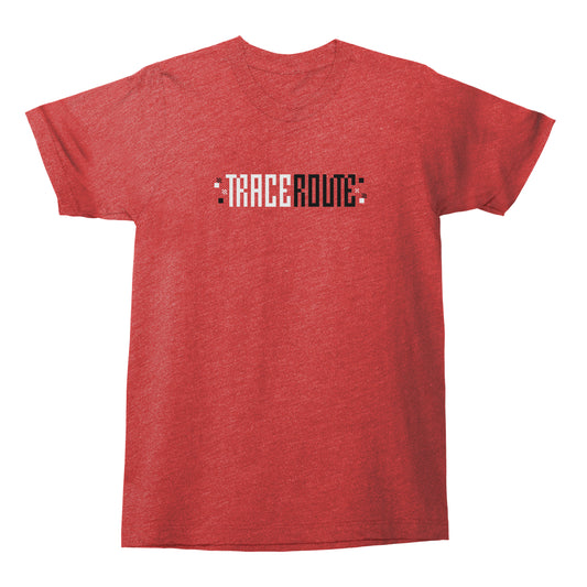 Traceroute Red T-Shirt (Straight Fit)