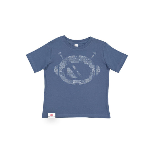 Big Bot, Little Fortress Toddler T-Shirt (Straight Fit - Indigo)