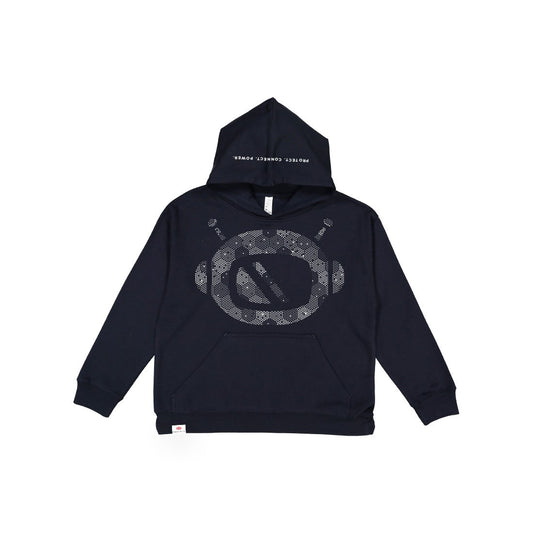 Big Bot, Little Fortress Youth Hoodie (Straight Fit - Navy)